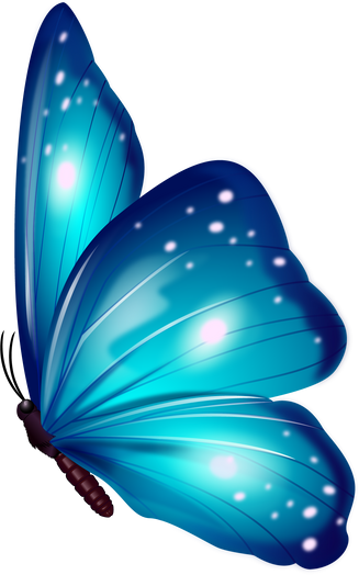 Flying Butterfly blue Illustration
